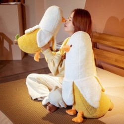 Banana Duck Plush Toy Cute Banana Duck Stuffed Animals Plushies Doll Hugging Sleeping Plush Pillow for Boys and Girl Gift Hom...