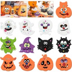 202PCS Halloween Pumpkin Foam Craft Kits with 20 Sets DIY Self-Adhesive Halloween Expressions Stickers for Kids Halloween Par...