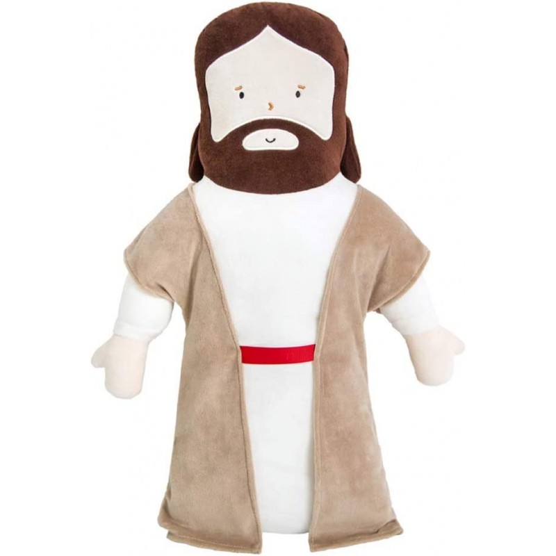 Jesus Stuffed Doll Christ Jesus Plush Cushion Toy Adorable Cartoon Pillow for Kids Baby Toddler $45.95 Kids' Plush Toy Pillows