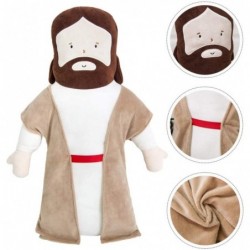 Jesus Stuffed Doll Christ Jesus Plush Cushion Toy Adorable Cartoon Pillow for Kids Baby Toddler $45.95 Kids' Plush Toy Pillows