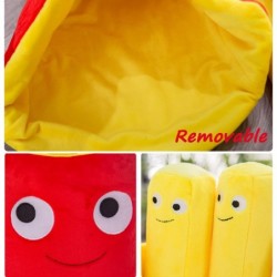 15.7 inch Cute Bag of French Fries Stuffed Plush Toy Kawaii Removable Plush Pillow Yummy World Plushies Funny Food Pillow Sup...