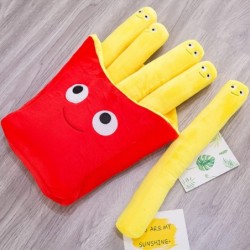 15.7 inch Cute Bag of French Fries Stuffed Plush Toy Kawaii Removable Plush Pillow Yummy World Plushies Funny Food Pillow Sup...