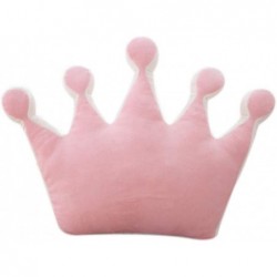 Short Plush Crown Shaped Princess Throw Pillows For Fluffy Plush Stuffed Decoration 16.5 Inch / 42 cm - Pink Pentagonal Crown...