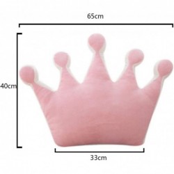 Short Plush Crown Shaped Princess Throw Pillows For Fluffy Plush Stuffed Decoration 16.5 Inch / 42 cm - Pink Pentagonal Crown...