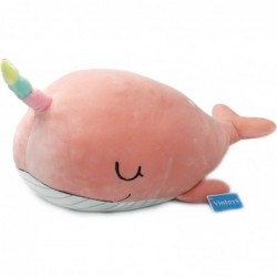 Soft Narwhal Unicorn Whale Hugging Pillow Plush Doll Fish Plush Toy Stuffed Animals Pink 21 $51.00 Kids' Plush Toy Pillows