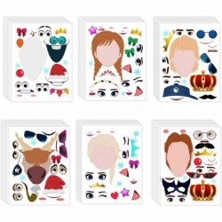 36 Pieces Sticker Sheet Sticker Packs Kids Princess Stickers for Kids Make a Face Stickers Sheets Make Your Own Sticker Party...