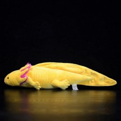 Realistic Axolotl Plush Toy-Yellow 19”Long Lifelike Axolotl Stuffed Animal Axolotl Toy Soft Axolotl Plush Toy Pillow for Kids...