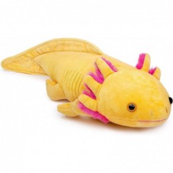 Realistic Axolotl Plush Toy-Yellow 19”Long Lifelike Axolotl Stuffed Animal Axolotl Toy Soft Axolotl Plush Toy Pillow for Kids...