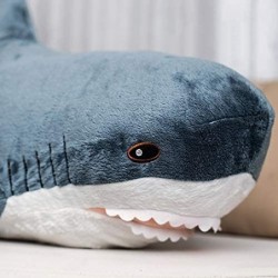 39.4 inch Shark Giant Stuffed Animal Toy Wildlife Soft Polyester Fabric Beautiful Shark Markings Handcrafted Kids Huggable Pi...