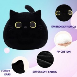 Cute Black Cat Plush Pillow Kawaii Black Cat Stuffed Animals Pillows Plushies Family Bedroom Office Collectibles Christmas Bi...