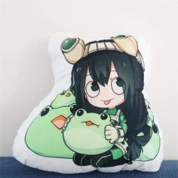 Boku No My Hero Academia Toy Stuffed Animal Asui Tsuyu Plush Doll Toy Pillow Cushion $54.94 Kids' Plush Toy Pillows