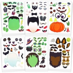 30pcs Halloween Stickers for Kids Halloween Activities for Kids DIY Make Your Own Pumpkin Stickers Halloween Party Favors Dec...