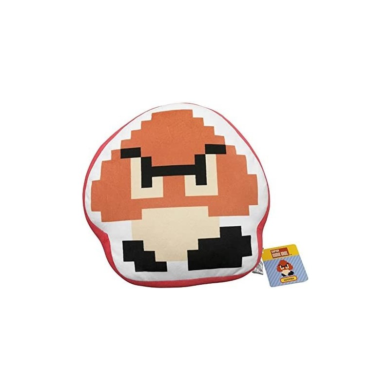 Super Mario Bros. 8-Bit Goomba 12.5 Stuffed Plush Pillow Cushion $52.53 Kids' Plush Toy Pillows