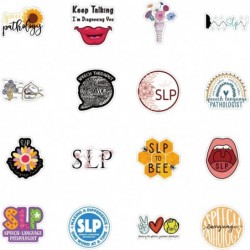 52Pcs SLP Stickers Pack Speech Language Pathologist Aesthetic Vinyl Waterproof Stickers for Water Bottle Skateboard Laptop Ph...