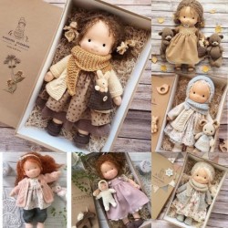 Waldorf Doll Plush Baby Doll Waldorf Astoria Handmade Plush Doll with Clothes Girls Cute BJD Figure Toys Soft Doll Cute Littl...