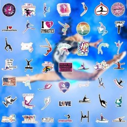 Gymnastics Stickers 100PCS Gymnastics Gifts Gymnastics Gifts for Girls Gymnastics Stickers for Water Bottles Gymnastic Gifts ...