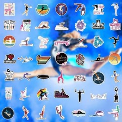 Gymnastics Stickers 100PCS Gymnastics Gifts Gymnastics Gifts for Girls Gymnastics Stickers for Water Bottles Gymnastic Gifts ...