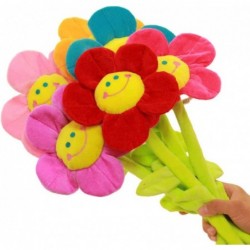 26" Super Cute Sun Flower Plush Daisy Flowers with Bendable Stems Big Smile Face Flower Creative Stuffed Plush Toy (65cm) (Gr...