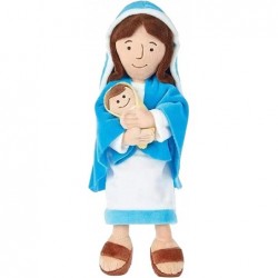 Plush Toy Stuffed Mary Holding Baby Jesus Doll Plush Religious Virgin Mary Toy Stress Release Hugs Toys for Kids Adults Birth...