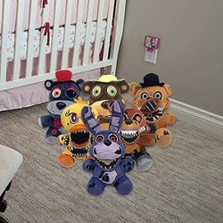 Security Breach Plush Toy FNAF Plushies Fox Plush Chica Springtrap Bonnie Marionette Foxy Plush Kid's Toy Stuffed Animal (Twi...