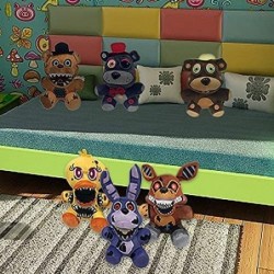 Security Breach Plush Toy FNAF Plushies Fox Plush Chica Springtrap Bonnie Marionette Foxy Plush Kid's Toy Stuffed Animal (Twi...