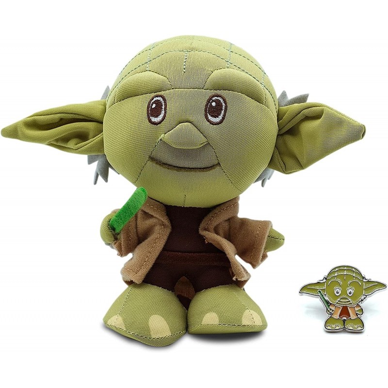 Star Wars Jedi Master Yoda Stylized Plush Character and Collectible Metal Enamel Pin | Plush Doll Measures 7 Inches Tall $34....