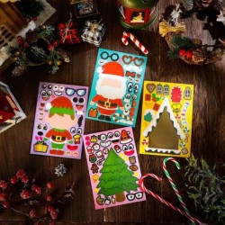 50 Pieces Christmas Stickers DIY Holiday Stickers Make Your Own Christmas Stickers Christmas Santa Snowman Reindeer Gingerbre...