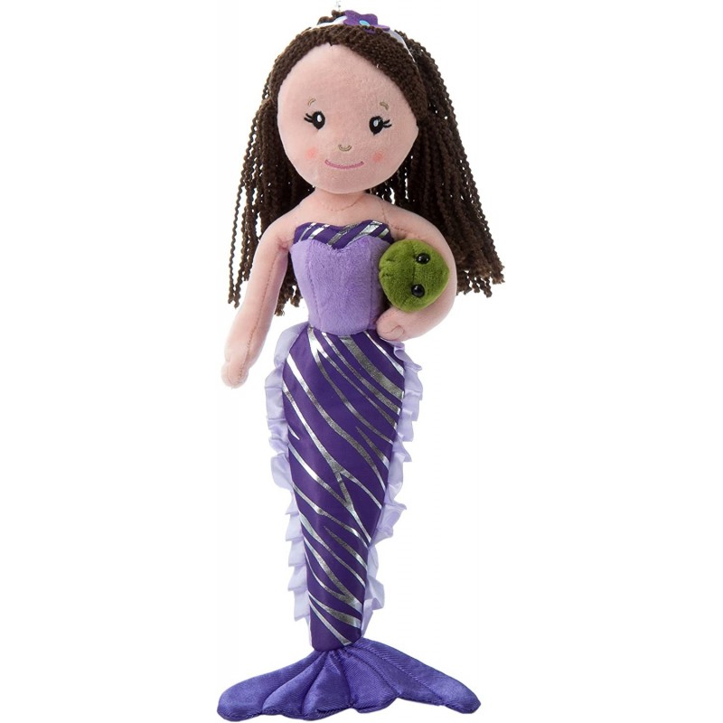 The Petting Zoo Mermaid Doll with Turtle Stuffed Animal Gifts for Girls Plush Doll with Sea Turtle 17 Inches (Brunette) $38.2...