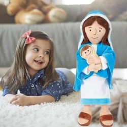 Mother Mary Holding Baby Jesus Stuffed Doll 12.8in Virgin Mary Huggy Wuggy Plush Virgin Mary Baby $32.82 Plush Figure Toys