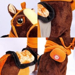 Plush Interactive Toy Animated Walking Pony Electronic Pet Horse with Leash Pony Robot Plush Stuffed Animal Toys for Boys & G...