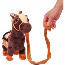 Plush Interactive Toy Animated Walking Pony Electronic Pet Horse with Leash Pony Robot Plush Stuffed Animal Toys for Boys & G...