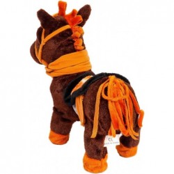 Plush Interactive Toy Animated Walking Pony Electronic Pet Horse with Leash Pony Robot Plush Stuffed Animal Toys for Boys & G...