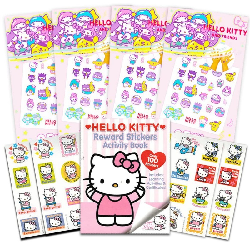 Hello Kitty Stickers and Tattoos Party Favor Bundle ~ 100 Stickers and 100 Hello Kitty Temporary Tattoos $17.93 Kids' Stickers