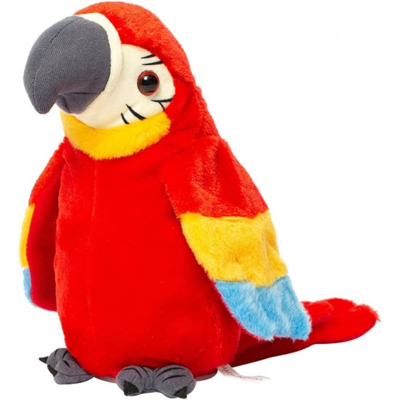 Multi-Functional Soft Fluffy Plush Stuffed Talking Parrot Electric Interactive Funny Plush Toy Birds Waving Wings Repeats Wha...