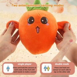 Musical Toys Fruit Plush Induction Toys with 15 Sounds and Reactions Various Modes of Interactive Percussion Music Fruit Stuf...