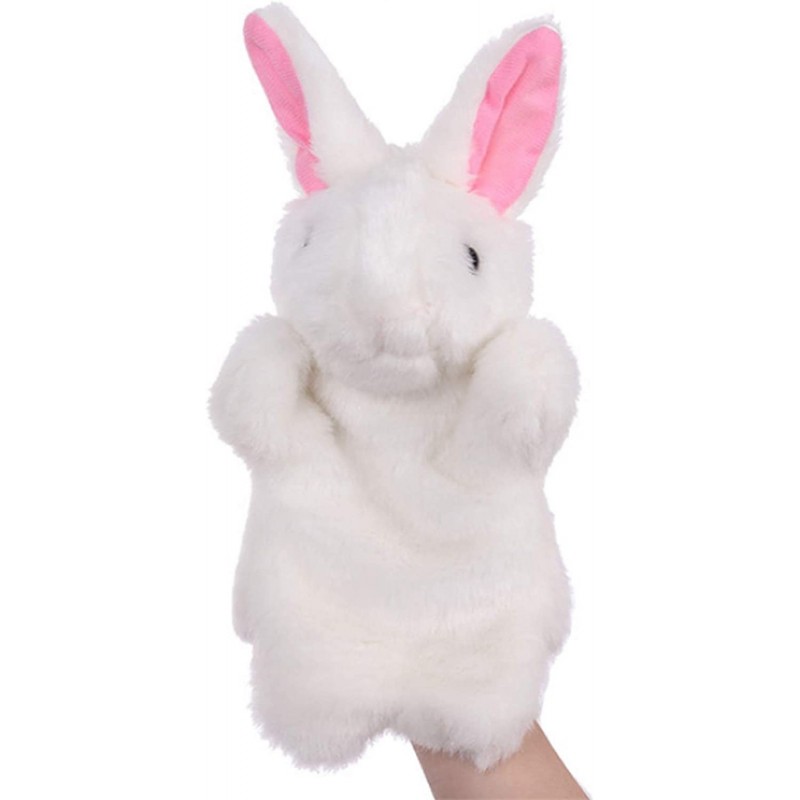 Bunny Hand Puppets Plush Animal Toys for Imaginative Pretend Play Stocking Storytelling White $19.93 Plush Puppets