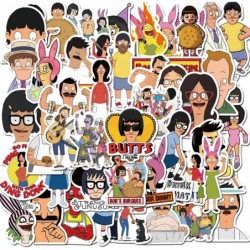 Cute Cartoon Bob's Burgers Stickers (50 PCS) Funny Stickers for Teens Girls Adults Kids - Stickers for Waterbottles Laptop Ph...