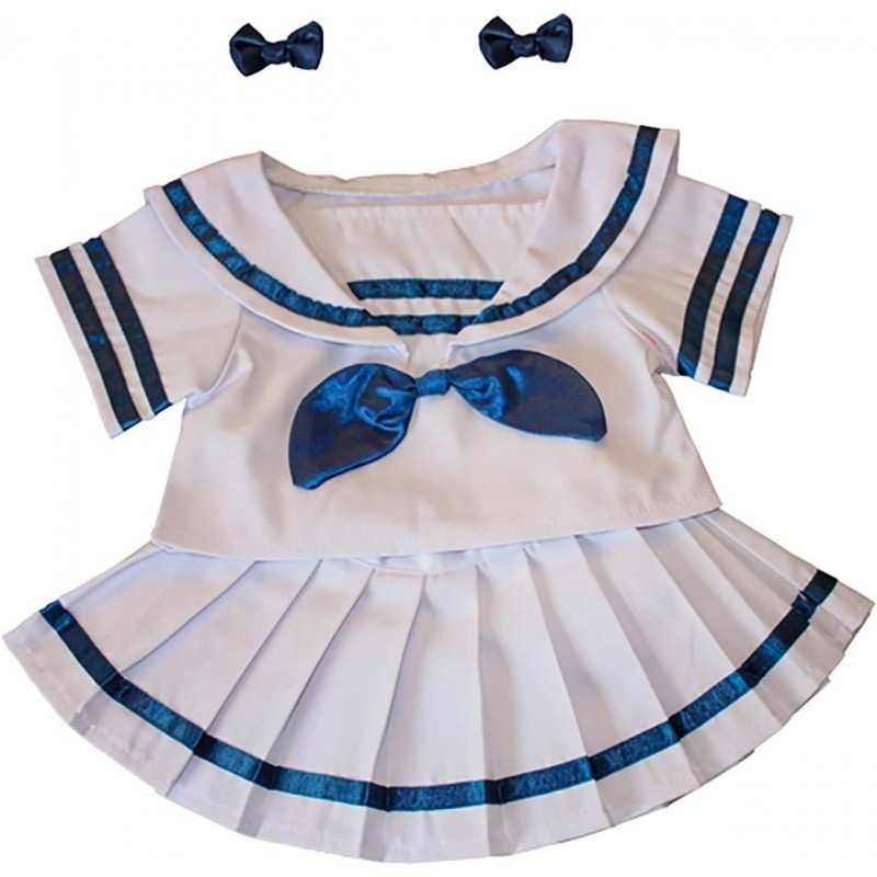 Sailor Girl w/Bows Dress Outfit Teddy Bear Clothes Fits Most 14" - 18" Build-A-Bear and Make Your Own Stuffed Animals $30.54 ...