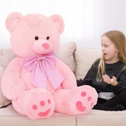 47 Inches Pink Giant Teddy Bear Big Bow Bear Stuffed Animal Plush Toy Soft Bear Plush Gifts for Kids Girlfriend or Family on ...