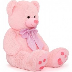 47 Inches Pink Giant Teddy Bear Big Bow Bear Stuffed Animal Plush Toy Soft Bear Plush Gifts for Kids Girlfriend or Family on ...