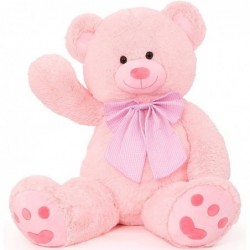 47 Inches Pink Giant Teddy Bear Big Bow Bear Stuffed Animal Plush Toy Soft Bear Plush Gifts for Kids Girlfriend or Family on ...