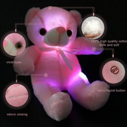 Glow Teddy Bear with Bow-tie Stuffed Animal Light Up Plush Toys Gift for Kids Boys Girls Valentine's Day Christmas Birthday 1...