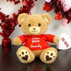 Personalized I Love You Teddy Bear - 12" (Honey) $64.68 Stuffed Animals & Teddy Bears