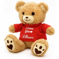 Personalized I Love You Teddy Bear - 12" (Honey) $64.68 Stuffed Animals & Teddy Bears