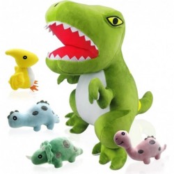 25.2'' T-Rex Eating Dinosaur Toys Plush Dinosaur Stuffed Animal Mommy Dinosaur with 4 Baby Dinosaur Plush Toys Hip with Zippe...