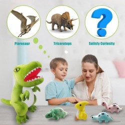 25.2'' T-Rex Eating Dinosaur Toys Plush Dinosaur Stuffed Animal Mommy Dinosaur with 4 Baby Dinosaur Plush Toys Hip with Zippe...