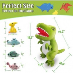 25.2'' T-Rex Eating Dinosaur Toys Plush Dinosaur Stuffed Animal Mommy Dinosaur with 4 Baby Dinosaur Plush Toys Hip with Zippe...