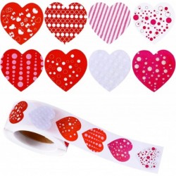 500 Pieces Valentine’s Day Heart Stickers Red Heart Happy Valentines Day Roll Stickers Sweet Love Decoration Stickers for Val...