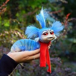 Labyrinths Plush Doll Worm from Movie Labyrinth Handmade Worm from Labyrinth Stuffed Toy Creepy Doll Fugglers Funny Ugly Mons...