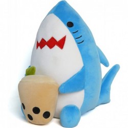 Boba Shark Plush Toy - 9 Inches Shark Plushie Stuffed Animal - Hug and Cuddle with Squishy Kawaii Cute Japanese Anime Style G...